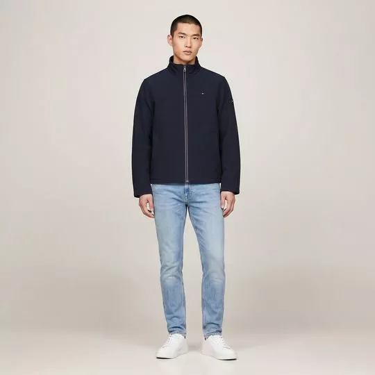 Blusão Com Bordado- Azul Marinho- Tommy Hilfiger