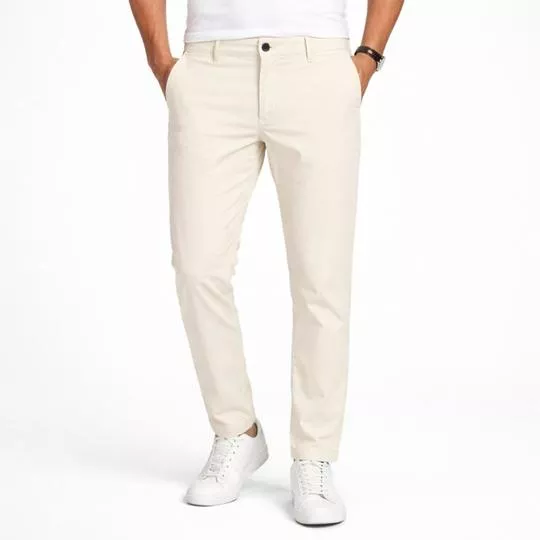 Calça Chino Alfaiataria- Off White- Iódice