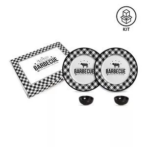 Kit Colecionável Barbecue<BR>- Preto & Branco<BR>- 4Pçs