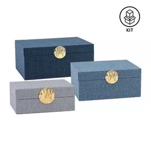 Jogo De Caixas Decorativas<BR>- 3Pçs