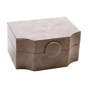 Porta-Joias Com Relevo<BR>- Marrom Claro<BR>- 10,5x15,5x20cm<BR>- Btc Decor