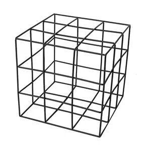 Cubo Decorativo Com Vazados<BR>- Preto<BR>- 17,5x17,5x17,5cm<BR>- Btc Decor