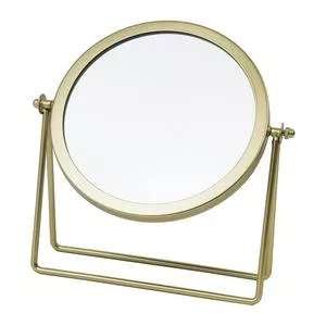 Espelho Decorativa<BR>- Dourado<BR>- 30x5,5x21cm