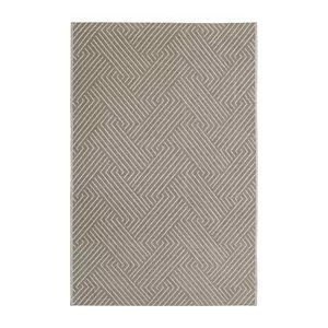 Tapete Bali Geométrico<BR>- Taupe & Off White<BR>- 50x100cm