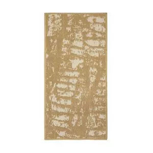 Tapete Cotton<BR>- Bege & Off White<BR>- 100x50cm<BR>- Tapetes São Carlos
