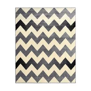Tapete Herat<BR>- Off White & Cinza Escuro<BR>- 200x300cm<BR>- Tapetes São Carlos