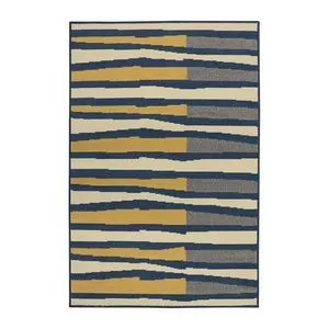 Tapete Labella<BR>- Amarelo Escuro & Cinza<BR>- 150x100cm<BR>- Tapetes São Carlos