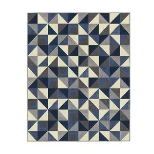 Tapete Supreme<BR>- Off White & Azul Marinho<BR>- 250x200cm<BR>- Tapetes São Carlos