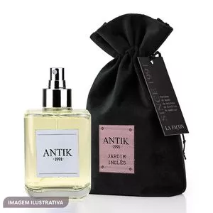Spray Ambientes Jardim Inglês<BR>- 250ml<BR>-  Vidro Antik Floral Amadeirado