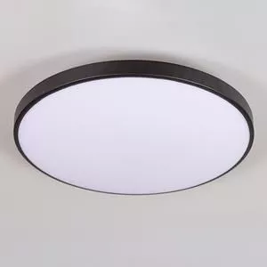 Plafon Led Verona Redondo Moderno<BR>- Preto<BR>- 5x26x26cm<BR>- Hevvy