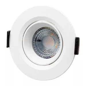 Spot De Embutir Led 3w Redondo Hevvy<BR>- Branco<BR>- 7.5x3.2x7.5cm<BR>- Hevvy