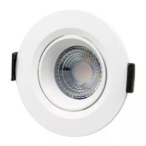 Spot De Embutir Led 3w Redondo Home<BR>- Branco<BR>- 7.5x3.2x7.5cm<BR>- Hevvy