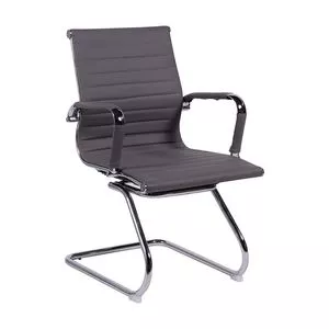 Cadeira Office Eames Esteirinha<BR>- Cinza & Prateada<BR>- 89x54,5x46,5cm<BR>- Or Design