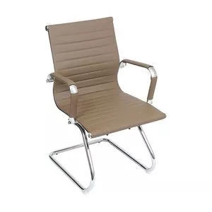 Cadeira Office Eames Esteirinha<BR>- Fendi & Prateada<BR>- 89x54,5x46,5cm<BR>- Or Design