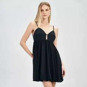 Vestido Balonê Curto<BR> - Preto<BR> - Acostamento