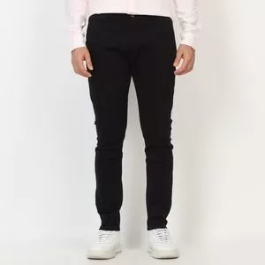 Calça Elastano Masculina Ajustada<BR> - Preto<BR> - Acostamento