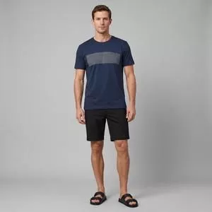 Camiseta Estampa Frontal<BR>- Azul Marinho<BR>- Limits