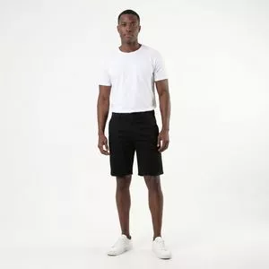 Bermuda Cintura Média<BR>- Preto<BR>- Serafine