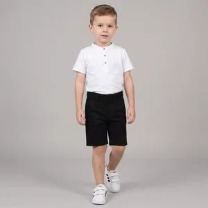 Bermuda Casual<BR>- Preto<BR>- Serafine