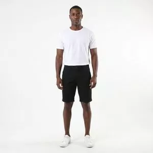 Bermuda Cintura Média<BR>- Preto<BR>- Serafine