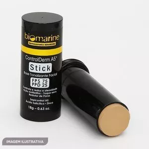 Base Tonalizante Facial Control Derm Stick FPS 75<BR> - Natural<BR> - 18g<BR> - Biomarine
