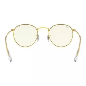 Armação Para Óculos De Grau Arredondada<BR>- Dourado<BR>- Ray Ban
