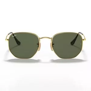 Óculos De Sol Hexagonal<BR>- Dourado<BR>- Ray Ban