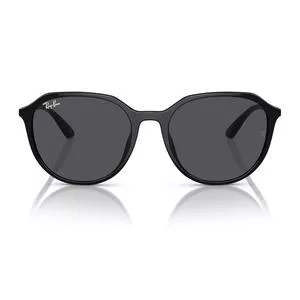 Óculos De Sol Arredondado<BR>- Preto<BR>- Ray Ban