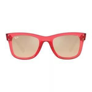 Óculos De Sol Retangular<BR>- Vermelho<BR>- Ray Ban