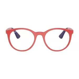 Armação Para Óculos De Grau Redonda<BR>- Vermelha<BR>- Ray Ban