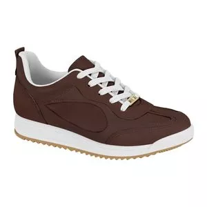 Tênis Casual Cadarço<BR>- Marrom<BR>- Entressola: 3cm<BR>- Vizzano