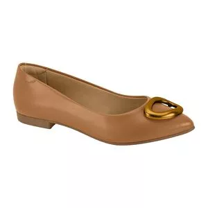 Sapatilha Bico Fino Com Fivela<BR>- Caramelo<BR>- Beira Rio