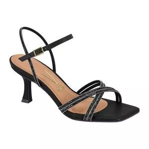 Sandália Com Termocolantes<BR>- Preta<BR>- Vizzano
