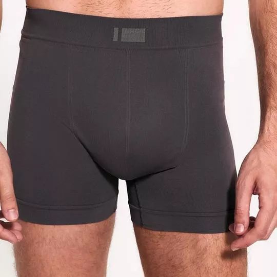 Cueca Boxer Seamless Touch Lisa- Cinza- Insider