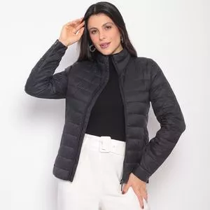 Jaqueta Com Recortes<BR>- Preta<BR>- Alpelo