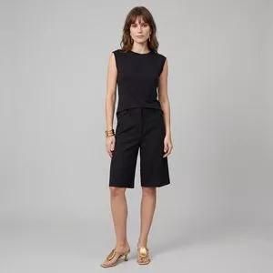 Blusa Muscle Tee Canelada<BR>- Preto<BR>- Mirasul