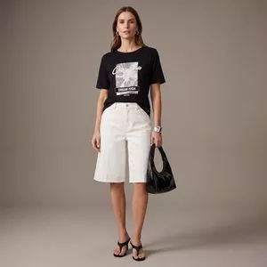 Blusa Viscose Com Elastano<BR>- Preto<BR>- Mirasul