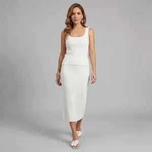 Regata Tricot Canelado<BR>- Off White<BR>- Viviane Furrier
