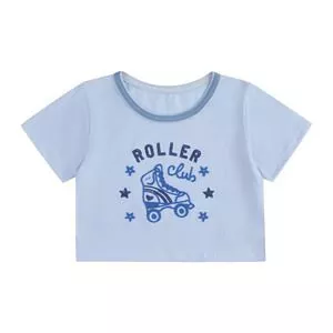 Blusa Inscrições<BR>- Azul<BR>- Marisol
