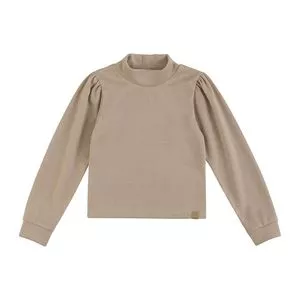 Blusa Gola Alta Manga Longa<BR>- Marrom<BR>- Marisol