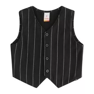 Colete Listrado<BR>- Preto<BR>- Marisol