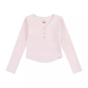 Blusa Manga Longa Rosa<BR>- Rosa<BR>- Marisol