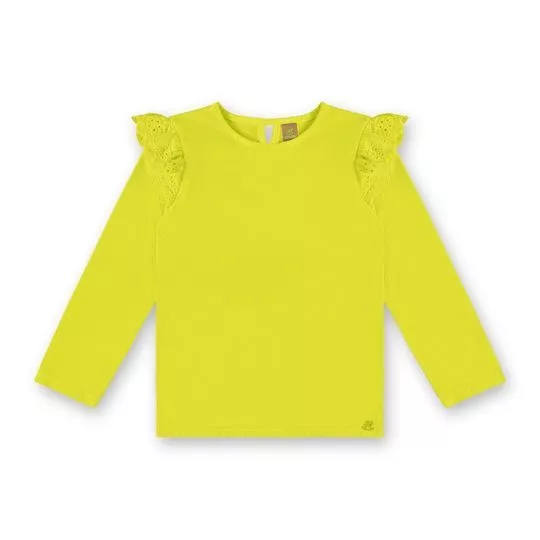Blusa Com Laise- Verde Limão- Up Baby