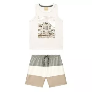 Conjunto Soltinho Litorâneo<BR>- Branco<BR>- Milon