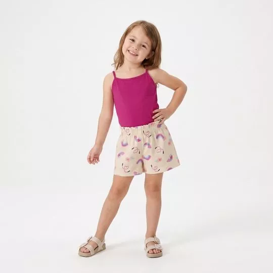 Cropped Regata Redondo - Rosa Escuro - Malwee Kids