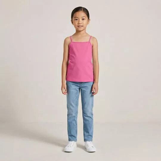 Blusa Regata Lisa - Rosa - Malwee Kids