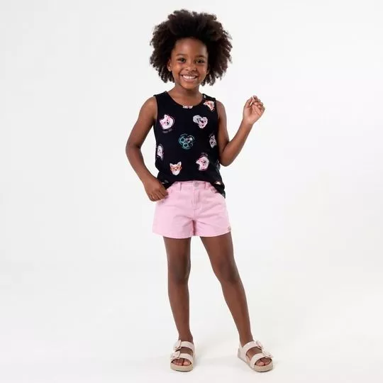 Cropped Regata Bichinho - Preto - Malwee Kids