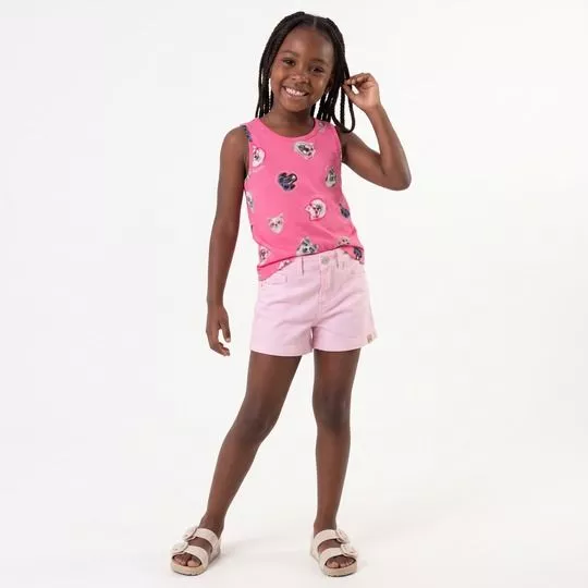 Cropped Regata Bichinho - Rosa - Malwee Kids