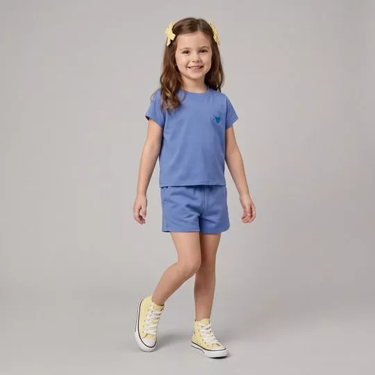 Conjunto Corações - Azul - Malwee Kids