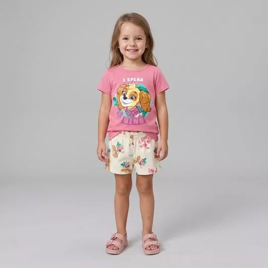 Conjunto Personagens - Rosa - Malwee Kids